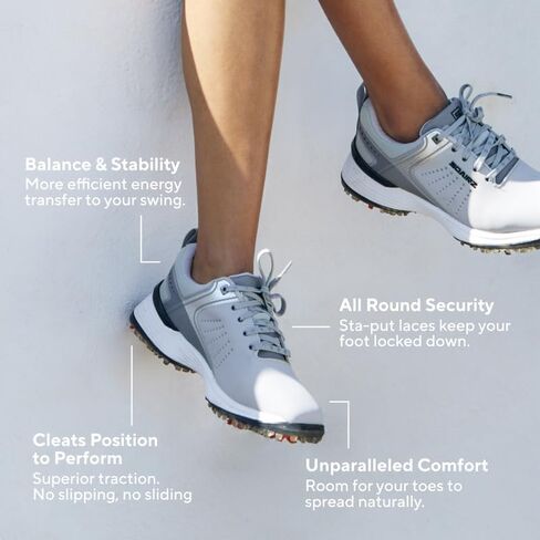 SQAIRZ Freedom Women's Athletic Golf Shoes, Golf Shoes, Designed for Balance & Performance, Replaceable Spikes, Waterproof, Golf Shoes Women with Spikes, Womens Golf Shoes, Golf Footwear in Saudi Arabia