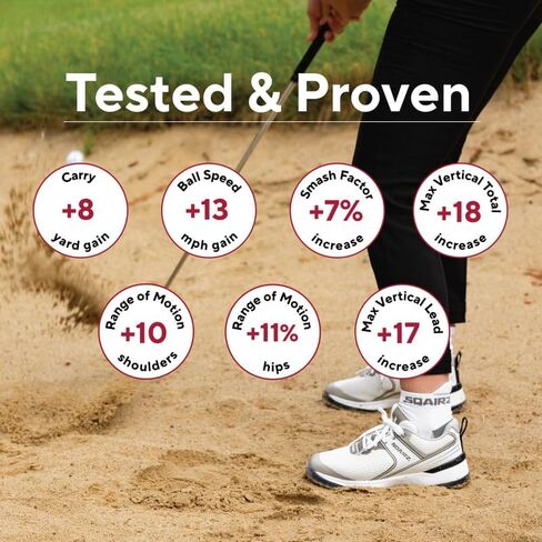 SQAIRZ Freedom Women's Athletic Golf Shoes, Golf Shoes, Designed for Balance & Performance, Replaceable Spikes, Waterproof, Golf Shoes Women with Spikes, Womens Golf Shoes, Golf Footwear in Saudi Arabia