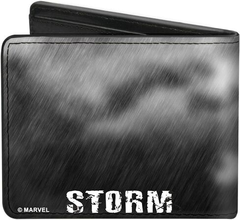 Buckle-Down mens Buckle-down Pu Bifold - X-men Storm Pose/Rain Black/Grays Bi Fold Wallet, Multicolor, 4.0 x 3.5 US in Saudi Arabia