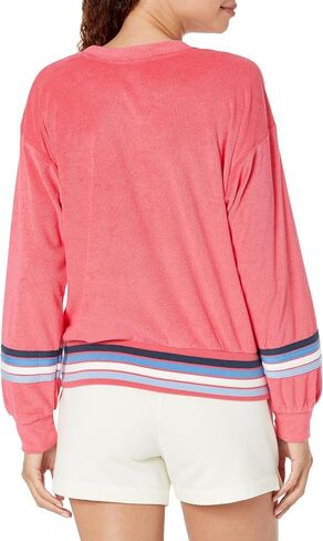 PJ Salvage Women's Loungewear Sporty Stripe Long Sleeve Top in Kuwait