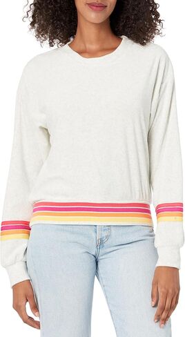 PJ Salvage Women's Loungewear Sporty Stripe Long Sleeve Top in Saudi Arabia