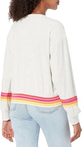 PJ Salvage Women's Loungewear Sporty Stripe Long Sleeve Top in Saudi Arabia