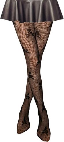 جوارب نسائية من KADBLE، جوارب شبكية ضيقة على شكل جمجمة، شبكة صيد السمك، زي الهالوين، 3 أزواج in Kuwait