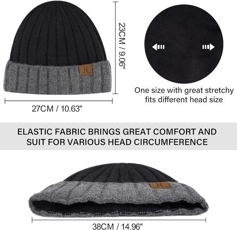 مجموعة قفازات نسائية شتوية دافئة تعمل باللمس مع قبعة جمجمة مبطنة بالصوف in Kuwait