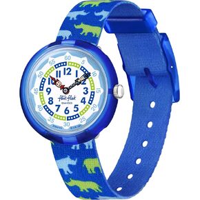 Flik Flak Kids' STANDARD (R25 STORY TIME) bio-sourced Plastic Quartz Recycled pet Strap, Blue, 14 Casual Watch (Model: ZFBNP174) in Kuwait