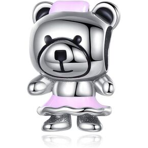 XinYouZhi Animal S925 Sterling Silver Bead Charms for Bracelets with Cubic Zirconia for Jewelry Making Birthday Valentines Day Gifts for Women Girls