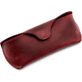MyMesken Genuine Leather Eyeglasses & Sunglasses Case with Magnetic Snap Closure in Kuwait