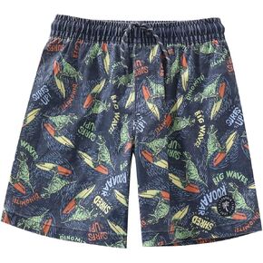 GLASH Kids Boys Swim Trunks, Board Shorts, Heavy Washed, Stretchy in Kuwait