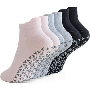 NuAngela Grip Socks Pilates Socks with Grips for Women Non Slip Yoga Socks for Barre Ballet Dance Hospital Barefoot Workout in Kuwait
