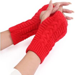 Ralleyfun Arm Warmers Fingerless Knit Gloves Winter Mitten Gloves ThumbHole Costume