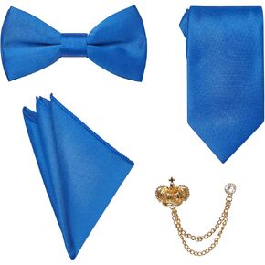 طقم ربطات عنق للأولاد من Marvelous World مكون من 4 قطع مع ربطة عنق وربطة عنق ومربع جيب وبروش in Kuwait