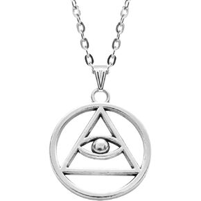 DALUNDREAMLI Triangular Necklace Evil Eye Jewelry Geometry Pendants Personalized Charm Gift in Saudi Arabia