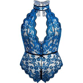 Avidlove Plus Size Lingerie for Women Lace Bodysuit Halter Teddy Babydoll Nightgown 16-24 Plus