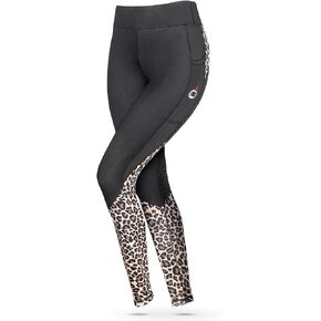 Daisen Leopard Print Silicone Grip Full Seat Horse Riding Leggings: Stylish & Functional Equestrian Tights for Women in Saudi Arabia
