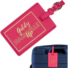 Luggage Tags for Suitcases TSA Approved- Bag Tags for Luggage in Stunning Colors - Cute Luggage Tags, Vegan PU Leather Suitcase Tags Identifiers- Fun, Destination Specific Weatherproof Baggage Tag in Kuwait