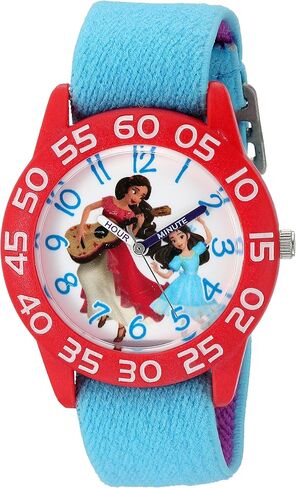 Disney Girl's 'Elena of Avalor' Quartz Plastic and Nylon Watch, Color:Blue (Model: W003032) in Saudi Arabia