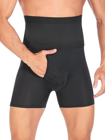 bslingerie Men Slimming Tummy Control Shorts Compression High Waist Shapewear Hip Enhancer Brief in Saudi Arabia