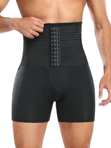 bslingerie Men Slimming Tummy Control Shorts Compression High Waist Shapewear Hip Enhancer Brief in Saudi Arabia