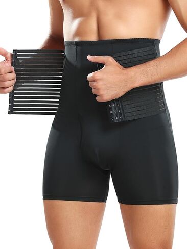bslingerie Men Slimming Tummy Control Shorts Compression High Waist Shapewear Hip Enhancer Brief in Saudi Arabia