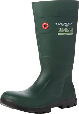 أحذية DUNLOP للجنسين Fieldpro Wellington الواقية، أخضر/أسود، 11 US Women in Saudi Arabia