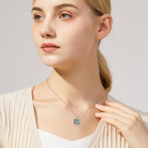 PROESS Eagle Necklace 925 Sterling Silver Mountain with Sun Necklace Camper Gifts Jewelry for Women Men in Saudi Arabia