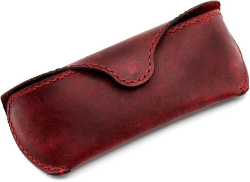 MyMesken Genuine Leather Eyeglasses & Sunglasses Case with Magnetic Snap Closure in Kuwait