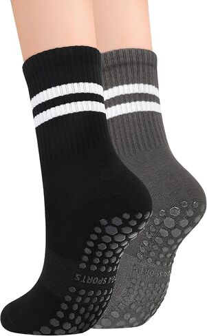 Pilates Socks with Grips for Women Barre Socks Yoga Socks for Women Non Slip Socks Mens Hospital Socks Sticky Socks in Kuwait