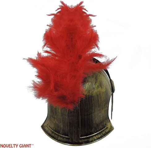 NOVELTY GIANT WWW.NOVELTYGIANT.COM Roman Trojan Warrior Spartan Soldier Plastic Costume Helmet w/Red Feather Crest in Saudi Arabia
