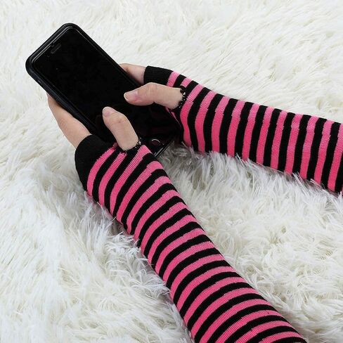 Chengfengup Arm Warmers Winter Fingerless Gloves Knit Warmers with Thumb Hole for Women Girls in Saudi Arabia