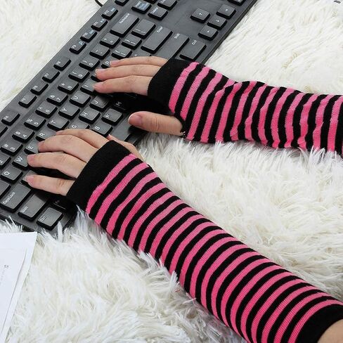 Chengfengup Arm Warmers Winter Fingerless Gloves Knit Warmers with Thumb Hole for Women Girls in Saudi Arabia