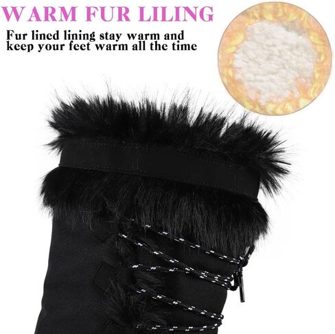 Lovee Cosee Snow Boots for Women Waterproof Warm Winter Wide Calf Boots Non-slip Work shoes in Kuwait
