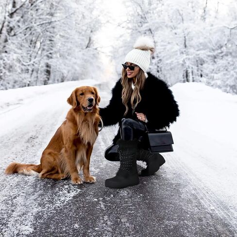 Lovee Cosee Snow Boots for Women Waterproof Warm Winter Wide Calf Boots Non-slip Work shoes in Kuwait