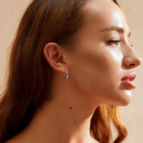 925 Sterling Silver Panda/Dolphin/Cat/Dachshund Hoop Earrings for Girls Cute Animal Earrings Hypoallergenic Small Huggie Earrings Dainty Lightweight Earrings for Women Gift for Her in Saudi Arabia