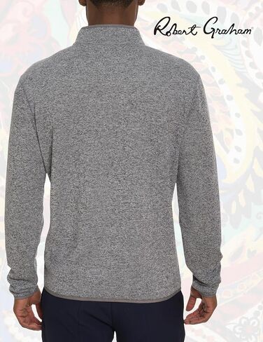 Robert Graham Men’s Cariso Long-Sleeve 1/4-zip Knit Pullover Shirt in Saudi Arabia