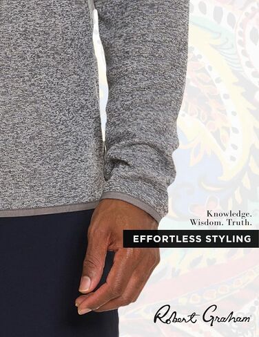 Robert Graham Men’s Cariso Long-Sleeve 1/4-zip Knit Pullover Shirt in Saudi Arabia