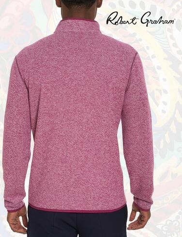 Robert Graham Men’s Cariso Long-Sleeve 1/4-zip Knit Pullover Shirt in Saudi Arabia