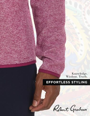 Robert Graham Men’s Cariso Long-Sleeve 1/4-zip Knit Pullover Shirt in Saudi Arabia