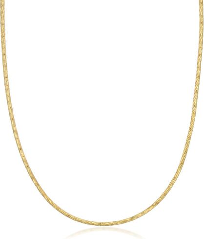 PORI JEWELERS سلسلة ثعبان سحرية من الفضة الإسترلينية عيار 925 أو الذهب الأصفر عيار 18 قيراطًا مع تصميم قلادة بولو قابلة للتعديل - عرض 1.5 ملم - سلسلة منزلقة قابلة للتعديل 14 بوصة - 24 بوصة in Saudi Arabia