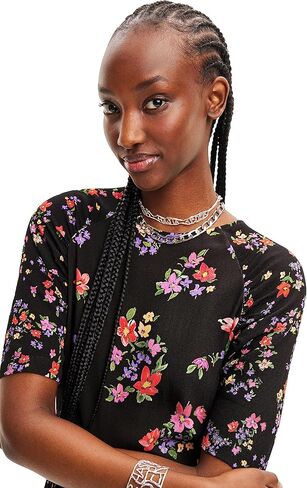 Desigual Women's Woman Woven Dress Short Sleeve in Kuwait