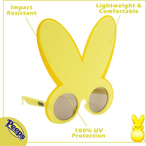 نظارات شمسية رسمية من Sun-Staches Peeps إكسسوار أزياء UV400 قناع أرنب طويل للأذن أزرق وردي أرجواني أصفر مقاس واحد يناسب الجميع in Kuwait