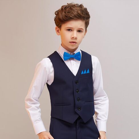 طقم ربطات عنق للأولاد من Marvelous World مكون من 4 قطع مع ربطة عنق وربطة عنق ومربع جيب وبروش in Kuwait