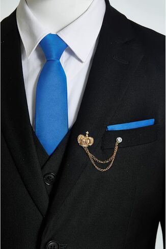 طقم ربطات عنق للأولاد من Marvelous World مكون من 4 قطع مع ربطة عنق وربطة عنق ومربع جيب وبروش in Kuwait