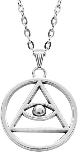 DALUNDREAMLI Triangular Necklace Evil Eye Jewelry Geometry Pendants Personalized Charm Gift in Saudi Arabia