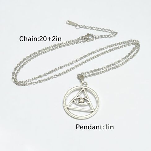 DALUNDREAMLI Triangular Necklace Evil Eye Jewelry Geometry Pendants Personalized Charm Gift in Saudi Arabia