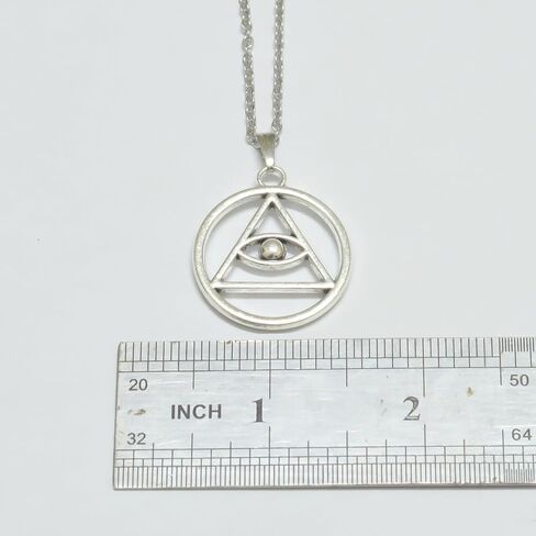 DALUNDREAMLI Triangular Necklace Evil Eye Jewelry Geometry Pendants Personalized Charm Gift in Saudi Arabia