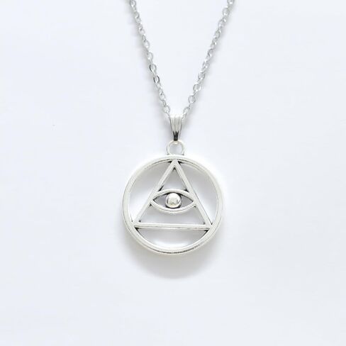 DALUNDREAMLI Triangular Necklace Evil Eye Jewelry Geometry Pendants Personalized Charm Gift in Saudi Arabia
