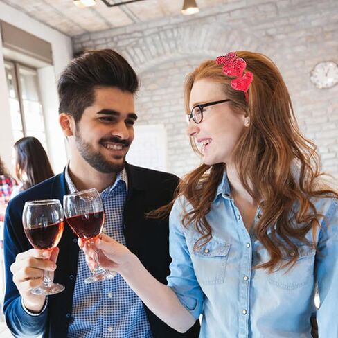 شريط راس لامع على شكل قلب لعيد الحب مزين بالترتر الاحمر لعيد الحب اكسسوارات شعر للبنات والنساء لحفلات اعياد الميلاد ورأس السنة الجديدة وحفلات الزفاف in Kuwait