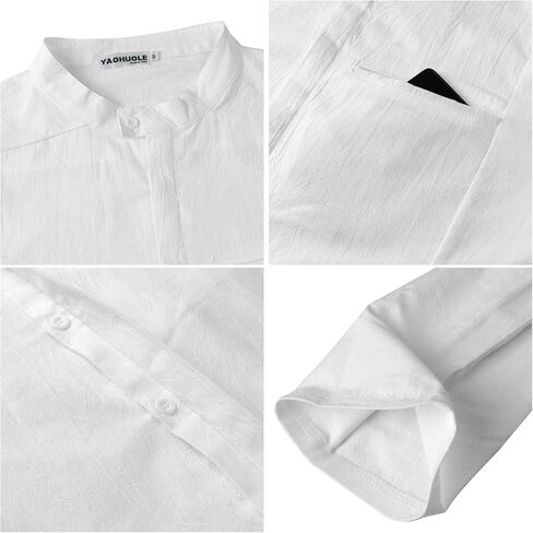 YAOHUOLE Kaftan for Men Long Sleeve Muslim Thobe for Men Button down Men Kaftan Thobe in Saudi Arabia