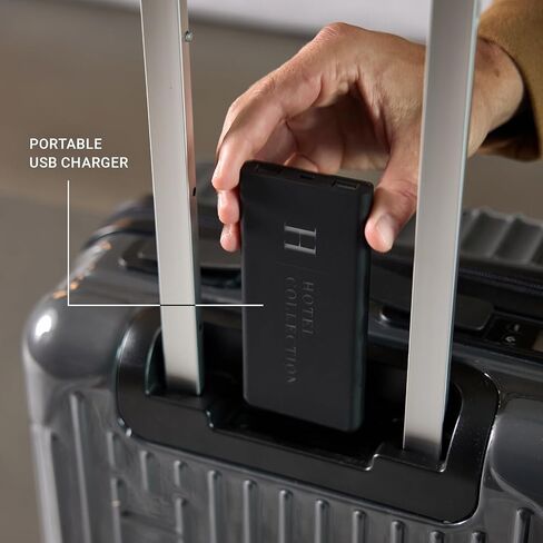 Aroma360 Hotel Collection - Durable Polycarbonate Expandable 20 inch Carry-On Luggage - High Performance 360° Spinner Wheels - Built-In Digital Weight Scale and TSA-Approved Lock - Black in Saudi Arabia