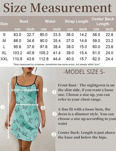 Ekouaer Womens Nightgown Pj Dress for Women Adjustable Spaghetti Chemise Sleeveless V Neck Sleepwear S-XXL in Saudi Arabia